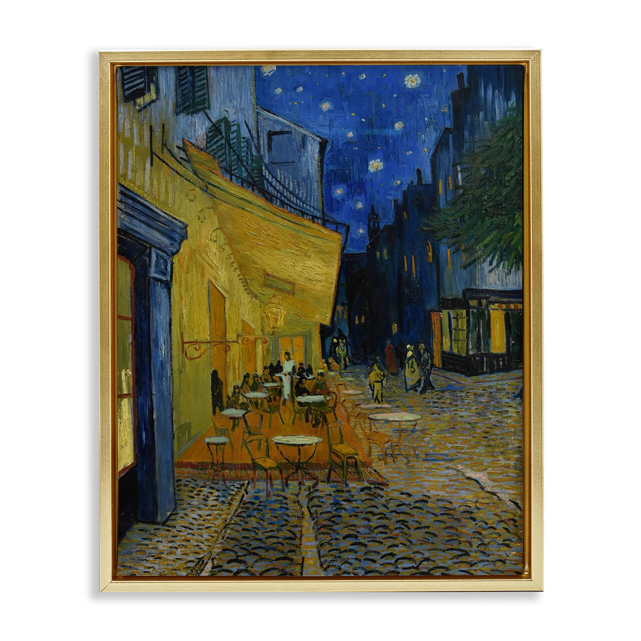 Stupell Industries Van Gogh Café Terrace at Night Framed Floater Canvas Wall Art Design by one1000paintings